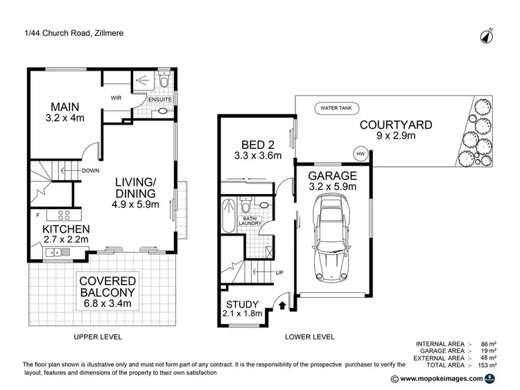 Floorplan of Homely unit listing, 1/44 Church Road, Zillmere QLD 4034