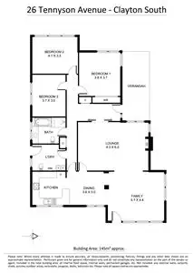 Floorplan of Homely house listing, 26 Tennyson Avenue, Clayton South VIC 3169
