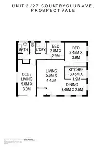 Floorplan of Homely unit listing, 2/27 Country Club Avenue, Prospect Vale TAS 7250