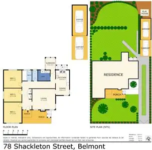 Floorplan of Homely house listing, 78 Shackleton St, Belmont VIC 3216