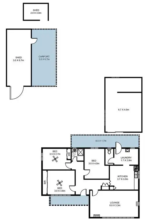 Floorplan of Homely house listing, 4 Duntroon Crescent, Taperoo SA 5017