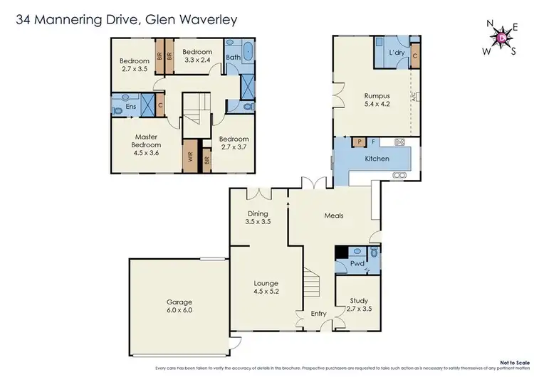Floorplan of Homely house listing, 34 Mannering Drive, Glen Waverley VIC 3150