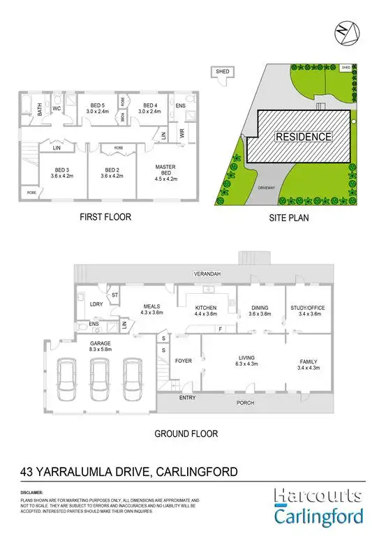 Floorplan of Homely house listing, 43 Yarralumla Drive, Carlingford NSW 2118