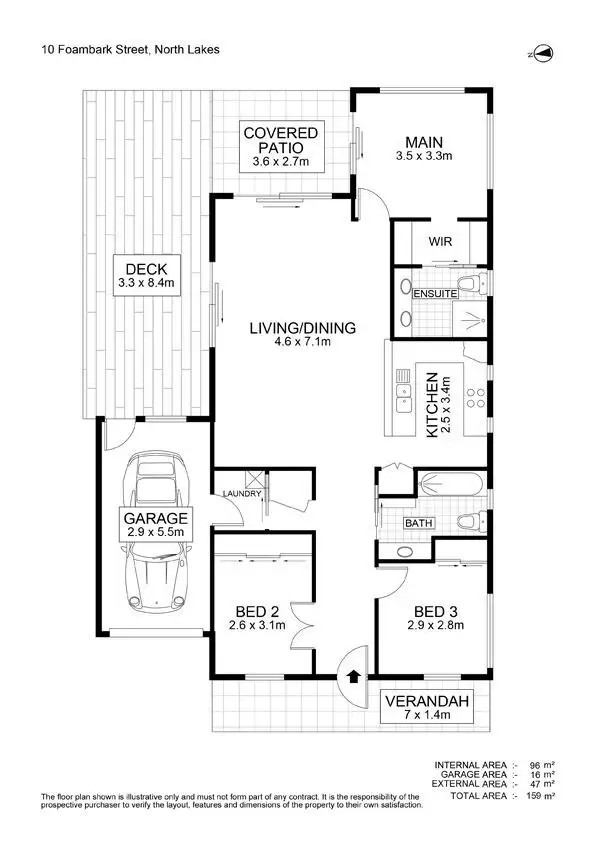 Floorplan of Homely house listing, 10 Foambark Street, North Lakes QLD 4509