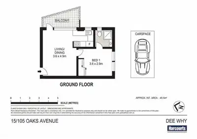 Floorplan of Homely unit listing, 15/105 Oaks Avenue, Dee Why NSW
