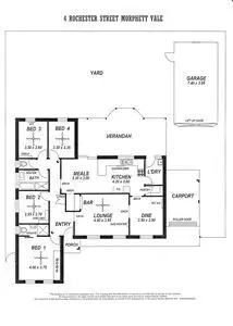 Floorplan of Homely house listing, 4 Rochester Street, Morphett Vale SA 5162