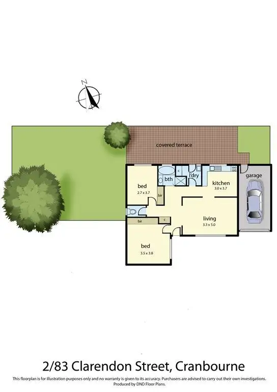 Floorplan of Homely unit listing, 2/83 Clarendon Street, Cranbourne VIC 3977