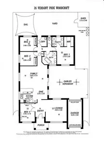 Floorplan of Homely house listing, 26 Verdant Parade, Woodcroft SA 5162