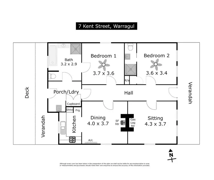 Floorplan of Homely house listing, 7 Kent Street, Warragul VIC 3820