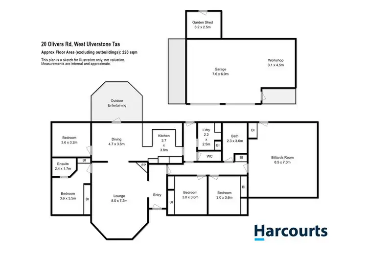Floorplan of Homely house listing, 20 Olivers Road, West Ulverstone TAS 7315