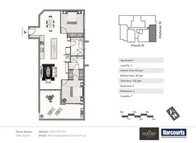 Floorplan of Homely unit listing, 1/38 Kitchener Street, Coorparoo QLD