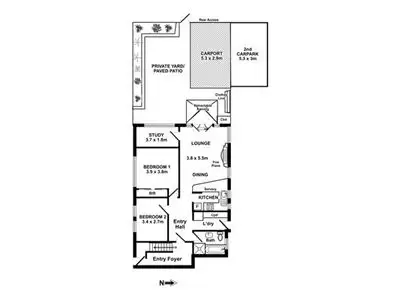 Floorplan of Homely unit listing, 3/9 Bristol Street, Glenelg South SA 5045