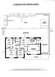 Floorplan of Homely house listing, 85 Melsetter Road, Huntfield Heights SA 5163