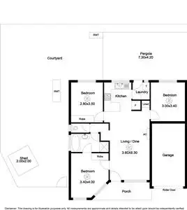 Floorplan of Homely unit listing, 1/10 Watcombe Street, Moana SA 5169
