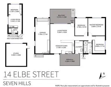 Floorplan of Homely house listing, 14 Elbe Street, Seven Hills NSW 2147