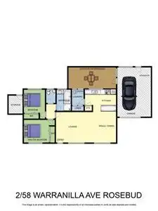 Floorplan of Homely unit listing, 2/58 Warranillia Avenue, Rosebud VIC 3939