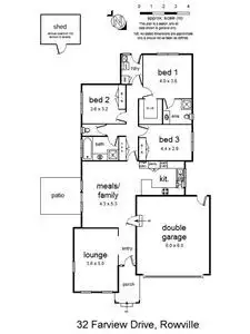 Floorplan of Homely house listing, 32 Farview Drive, Rowville VIC 3178