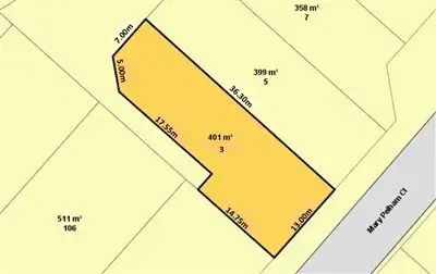 Floorplan of Homely land listing, 3 Mary Pelham Court, Mccracken SA 5211
