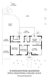 Floorplan of Homely house listing, 16 Woodleigh Road, Blackwood SA 5051