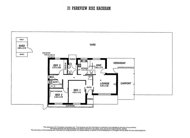 Floorplan of Homely house listing, 21 Parkview Rise, Hackham SA 5163