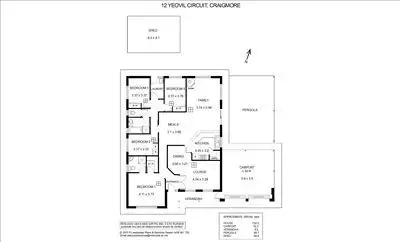 Floorplan of Homely house listing, 12 Yeovil Circuit, Craigmore SA 5114
