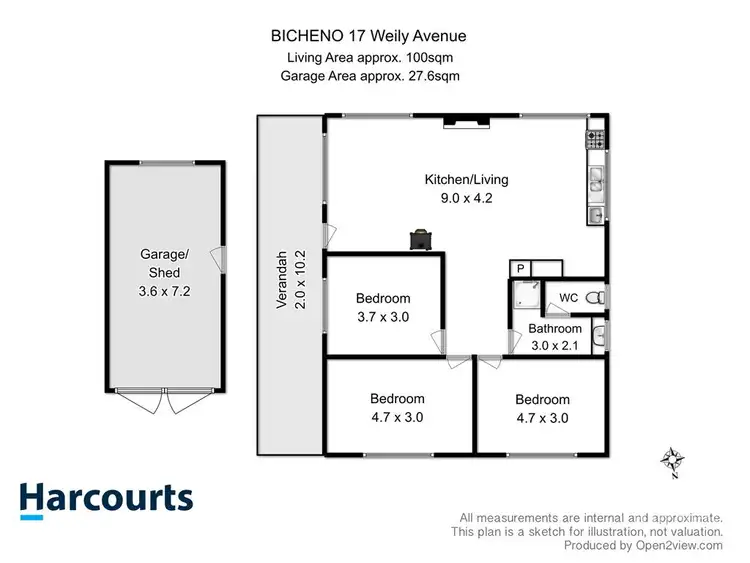 Floorplan of Homely house listing, 17 Weily Avenue, Bicheno TAS 7215
