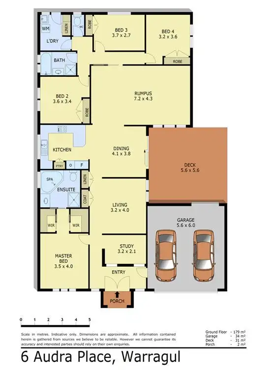 Floorplan of Homely house listing, 6 Audra Place, Warragul VIC 3820