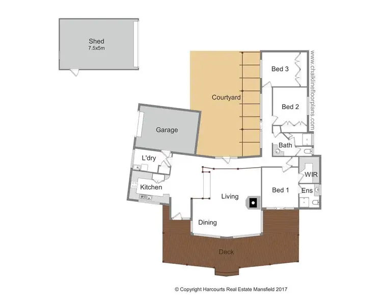 Floorplan of Homely rural property listing, 125 Mt Battery Road, Mansfield VIC 3722