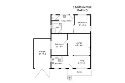 Floorplan of Homely house listing, 9 Keith Crescent, Marino SA 5049
