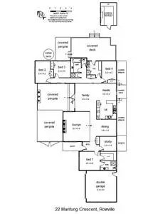 Floorplan of Homely house listing, 22 Mantung Crescent, Rowville VIC 3178