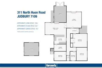 Floorplan of Homely house listing, 311 North Huon Road, Ranelagh TAS 7109