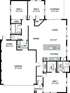 Floorplan of Homely villa listing, 3/20 Walter Road East, Bassendean WA 6054
