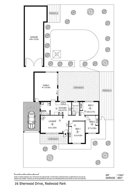 Floorplan of Homely house listing, 16 Sherwood Drive, Redwood Park SA 5097