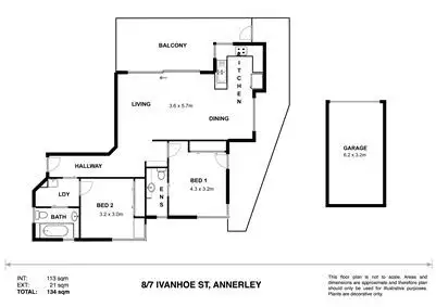 Floorplan of Homely unit listing, 8/7 Ivanhoe Street, Annerley QLD 4103