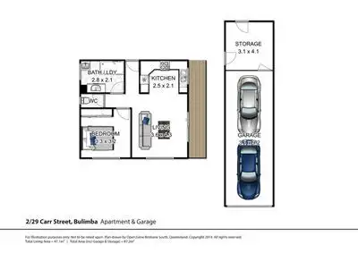 Floorplan of Homely unit listing, 2/29 Carr Street, Bulimba QLD 4171
