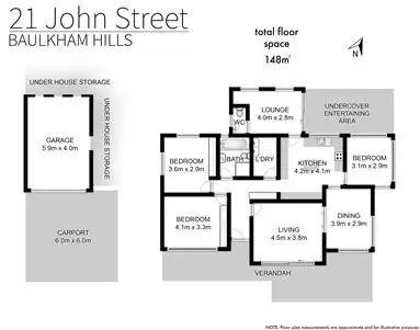 Floorplan of Homely house listing, 21 John Street, Baulkham Hills NSW 2153
