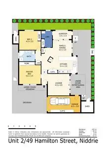 Floorplan of Homely townhouse listing, 2/49 Hamilton Street, Niddrie VIC 3042