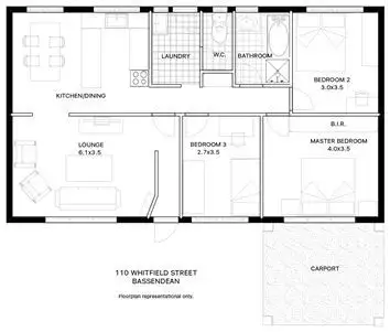Floorplan of Homely house listing, 110 Whitfield Street, Bassendean WA 6054