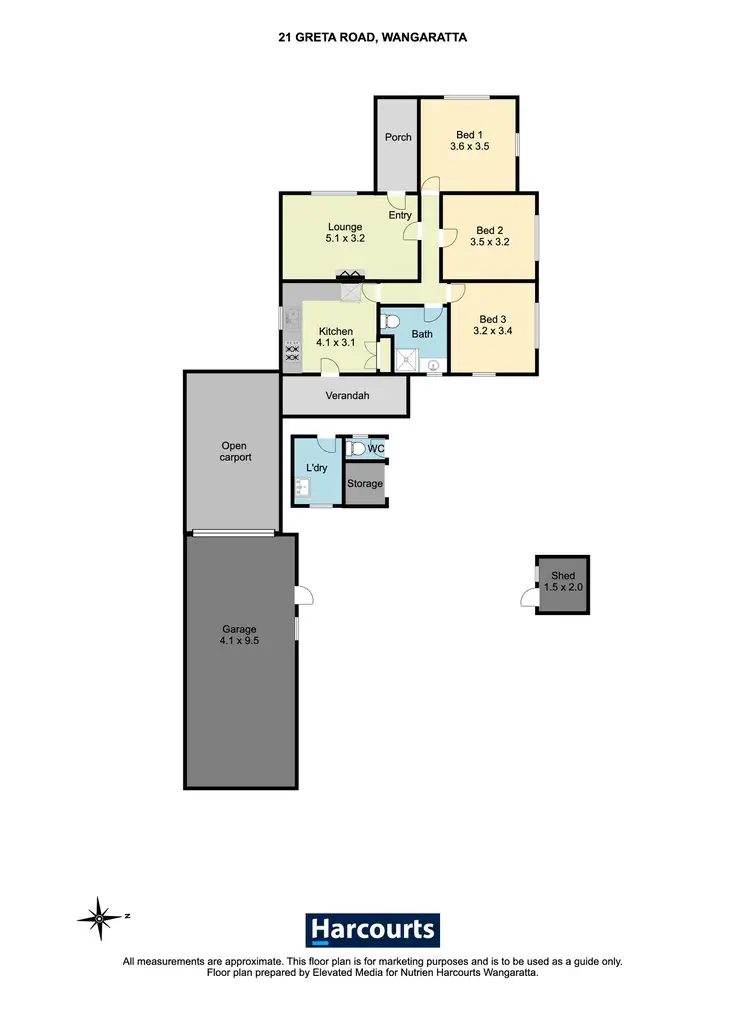 Floorplan of Homely house listing, 21 Greta Road, Wangaratta VIC 3677
