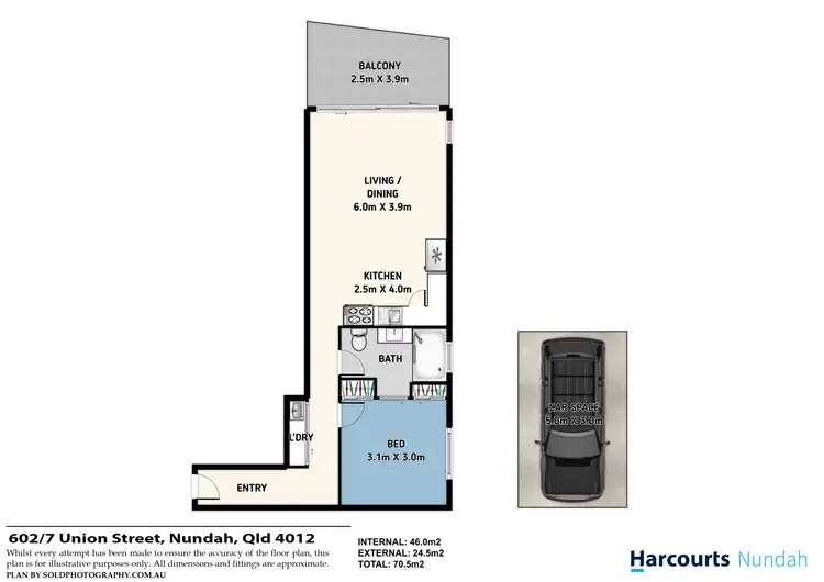 Floorplan of Homely unit listing, 602/7 Union Street, Nundah QLD 4012