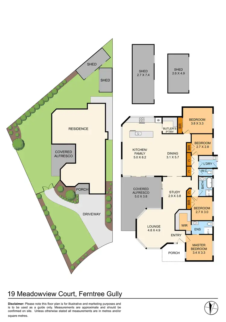 Floorplan of Homely house listing, 19 Meadowview Court, Ferntree Gully VIC 3156