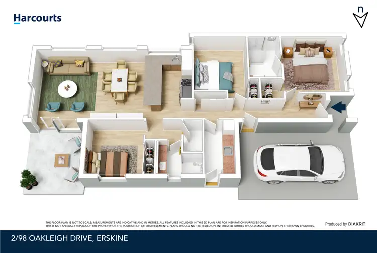 Floorplan of Homely unit listing, 2/98 Oakleigh Drive, Erskine WA 6210