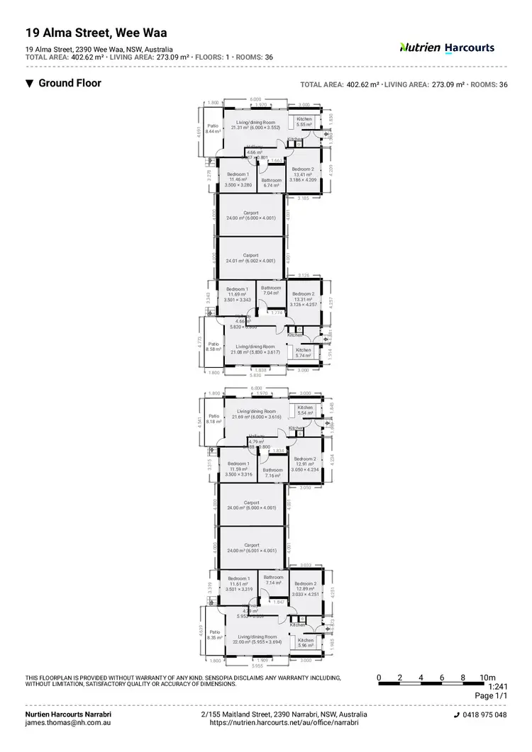 Floorplan of Homely block of units listing, 19 Alma Street, Wee Waa NSW 2388