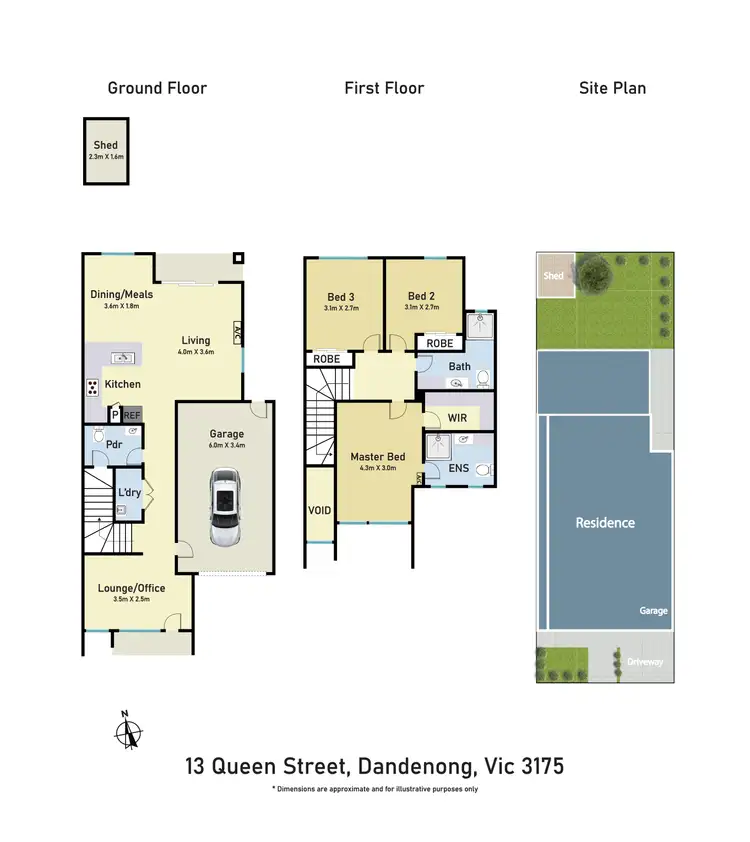 Floorplan of Homely townhouse listing, 13 Queen Street, Dandenong VIC 3175