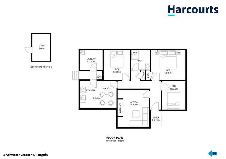 Floorplan of Homely house listing, 2 Ashwater Crescent, Penguin TAS 7316