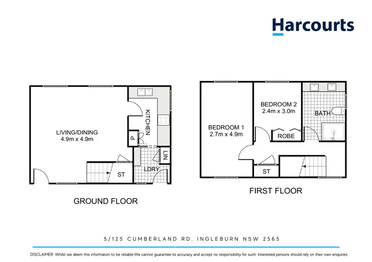 Floorplan of Homely townhouse listing, 5/125 Cumberland Road, Ingleburn NSW 2565