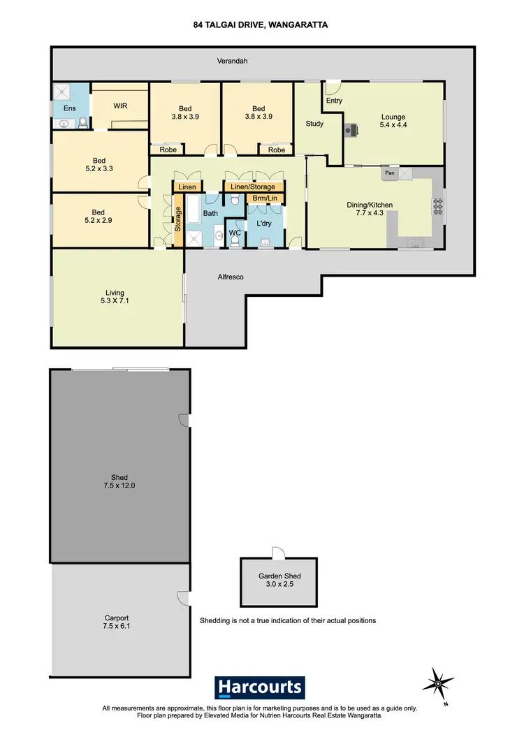 Floorplan of Homely house listing, 84 Talgai Drive, Waldara VIC 3678