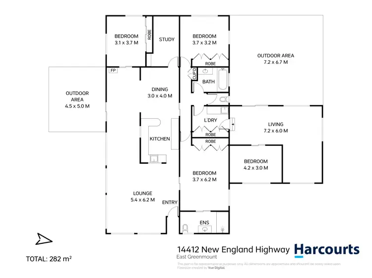 Floorplan of Homely rural property listing, 14412 New England Highway, East Greenmount QLD 4359