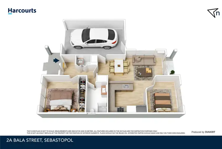 Floorplan of Homely townhouse listing, 2A Bala Street, Sebastopol VIC 3356