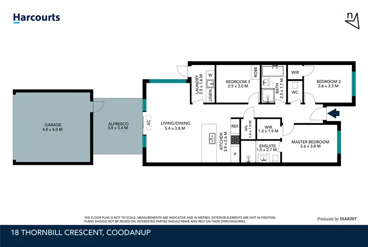 Floorplan of Homely house listing, 18 Thornbill Crescent, Coodanup WA 6210